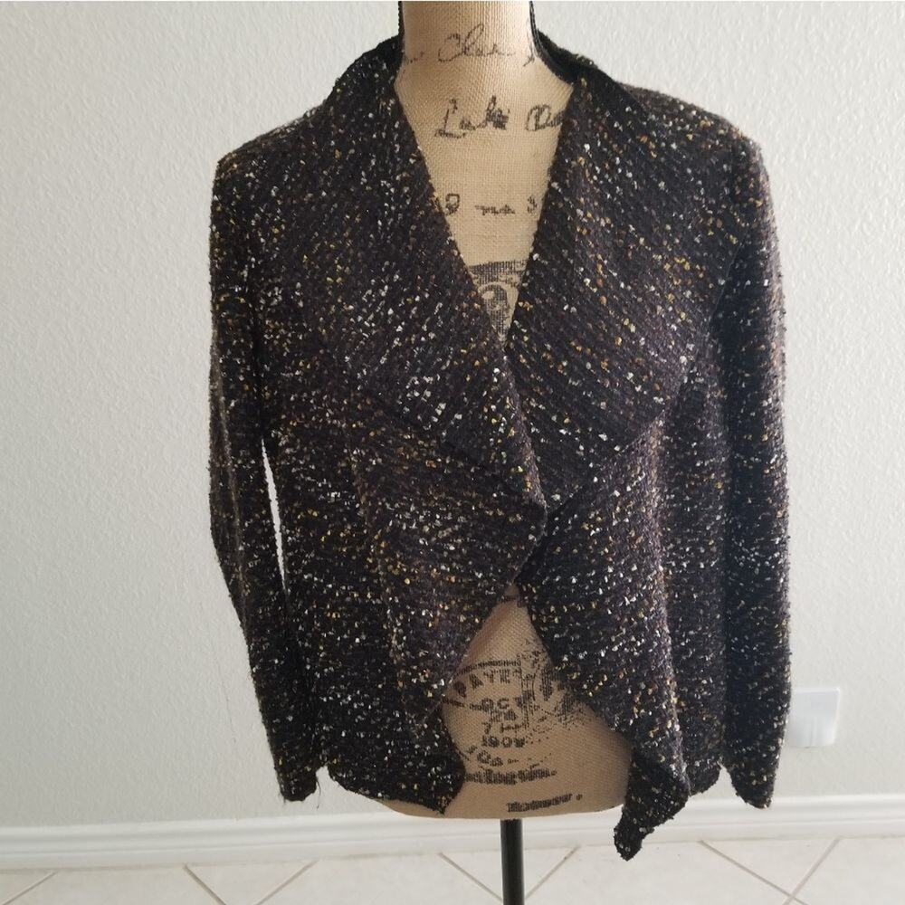 COLDWATER Creek Classic jacket. speckled‎ brown size PXS4 no closures